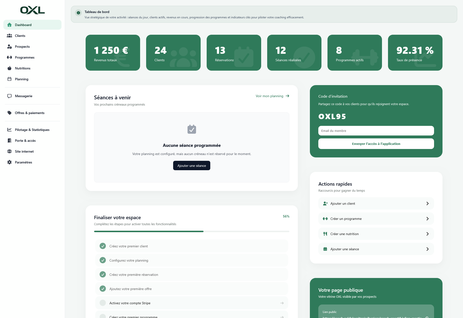 OXL desktop interface